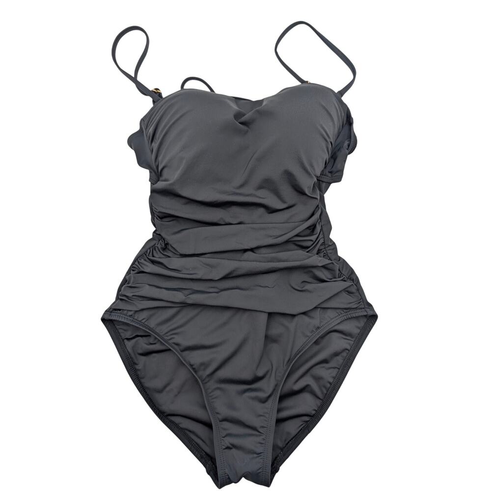 La Blanca Women's Island Goddess Lingerie One Piece Swimsuit Black Size 4 - Picture 2 of 10